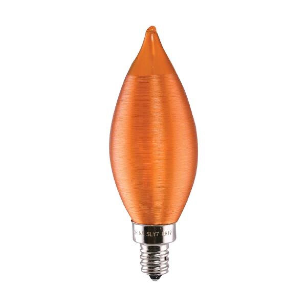 Satco S11303 4 Watt CA11 LED Satin Spun Amber Candelabra base 2100K 120 Volt