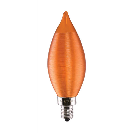 Satco S11307 4 Watt CA11 LED Satin Spun Amber Candelabra base 2100K 120 Volt Carded