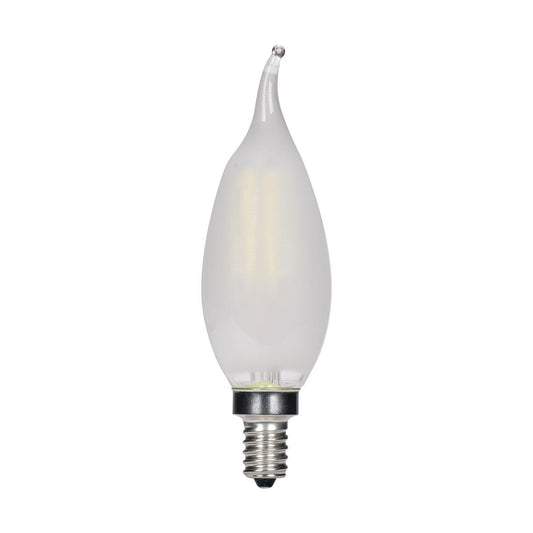 Replacement for Satco S11377 4.5 Watt CA11 LED Frosted Candelabra base 3000K 360 Lumens 120 Volt - NOW S21301