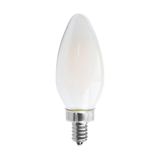 Satco S11384 8 Watt C11 LED Frosted Candelabra base 2700K 90 CRI 760 Lumens 120 Volt