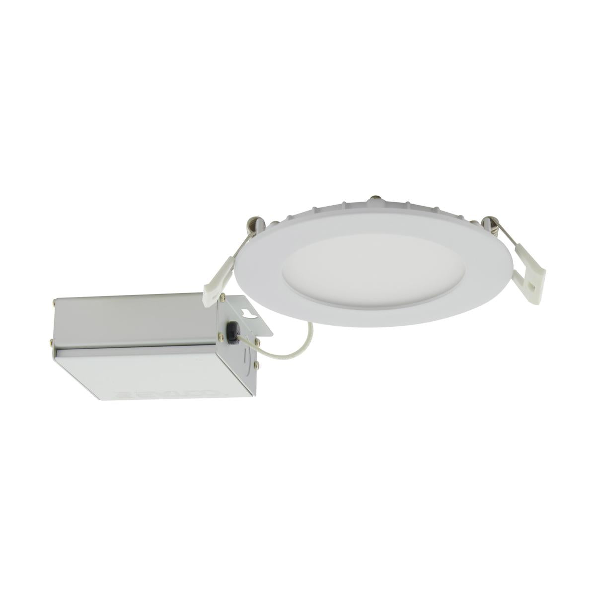 Satco S11826 10 Watt LED Direct Wire Downlight Edge-lit 4 inch CCT Selectable 120 volt Dimmable Round Remote Driver