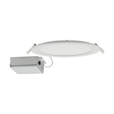 Satco S11828 24 Watt LED Direct Wire Downlight Edge-lit 8 inch CCT Selectable 120 volt Dimmable Round Remote Driver