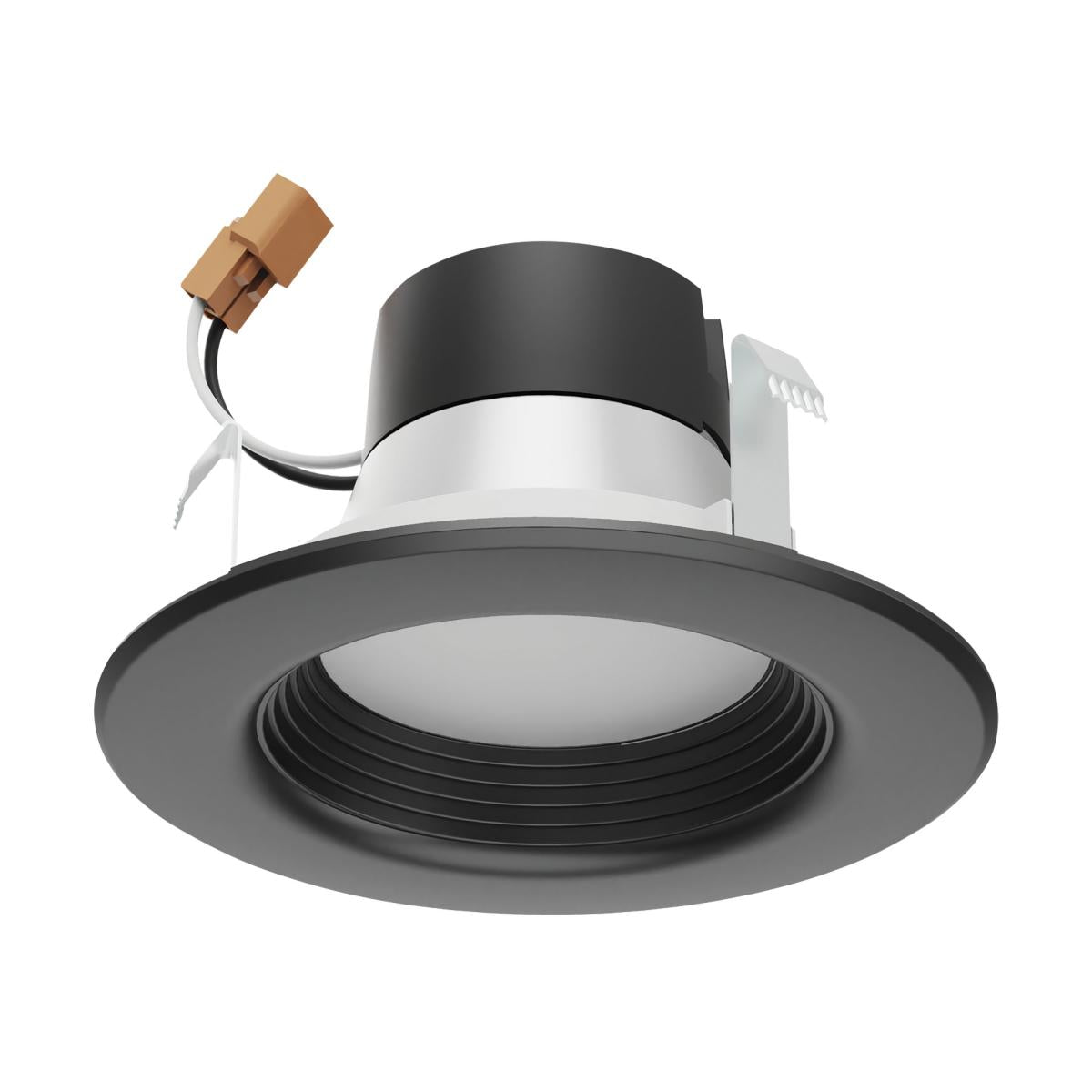 Satco S11832 7 Watt LED Downlight Retrofit 4 Inch CCT Selectable 120 volts Dimmable Black Finish
