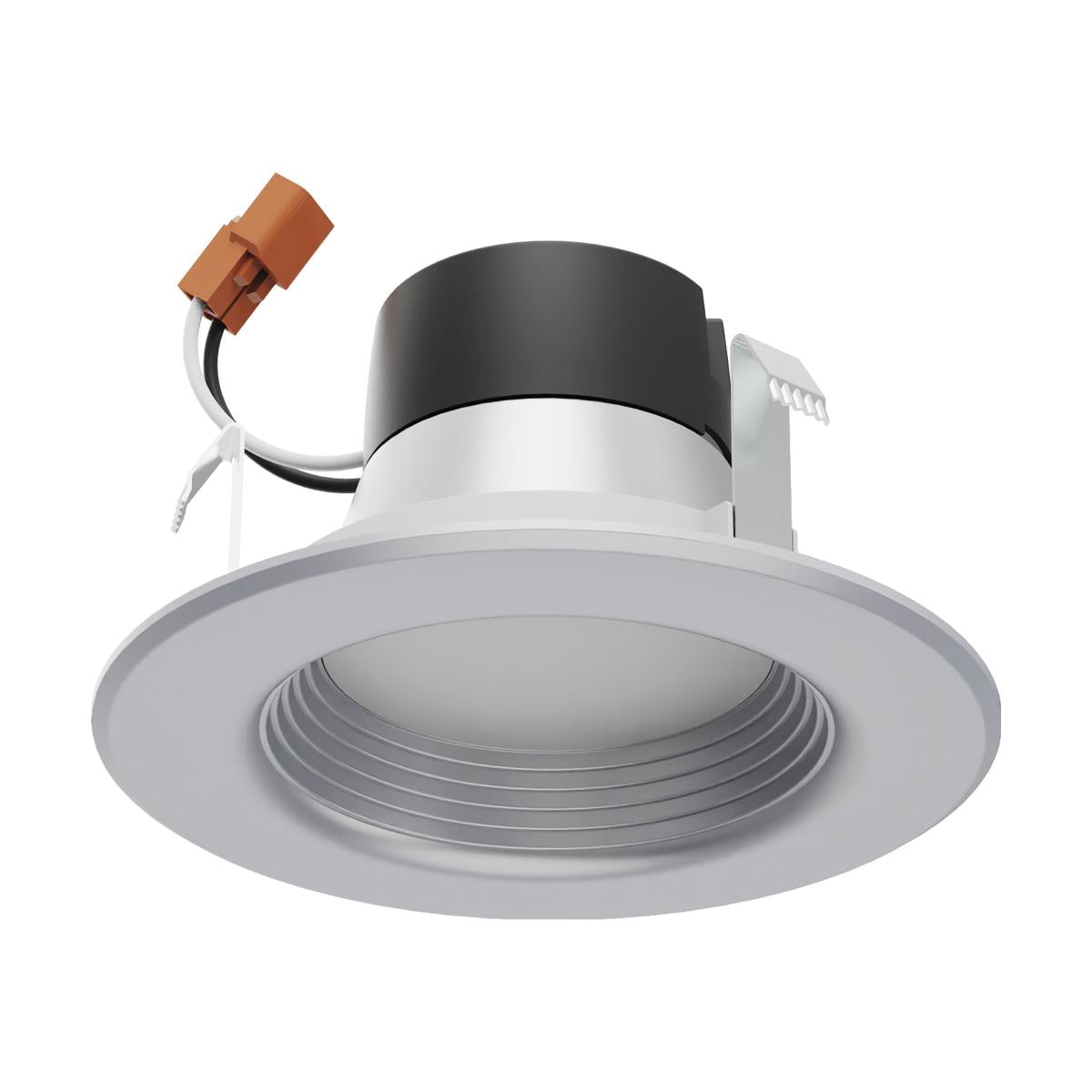Satco S11833 7 Watt LED Downlight Retrofit 4 Inch CCT Selectable 120 volts Dimmable Brushed Nickel Finish