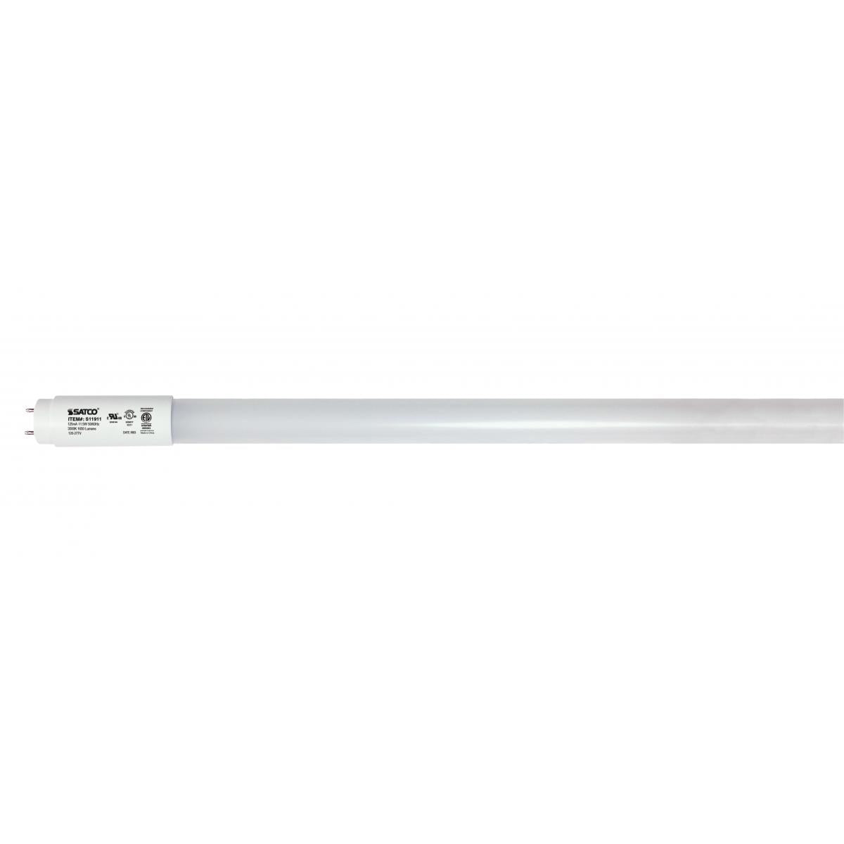 Satco S11911 11.5 Watt T8 LED 3500K Medium Bi Pin base 120-277V Type B Ballast Bypass Single or Double Ended Wiring