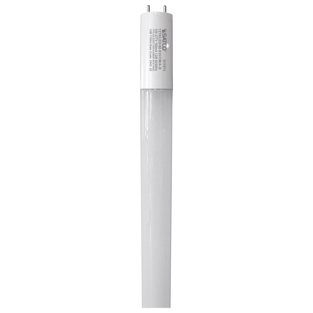 Satco S11975 12 Watt 48 Inch T8 LED G13 base Dual Mode Hybrid Type A/B 3500K 1700 Lumens