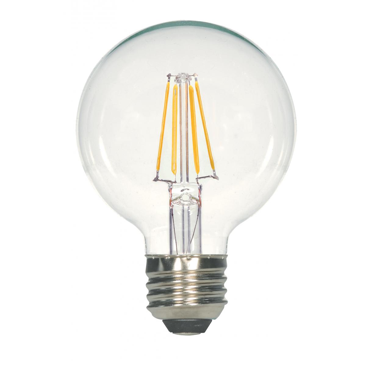 Replacement for Satco S12106 4.5 Watt G25 LED Clear Medium base 5000K 450 Lumens 120 Volt - NOW S21229