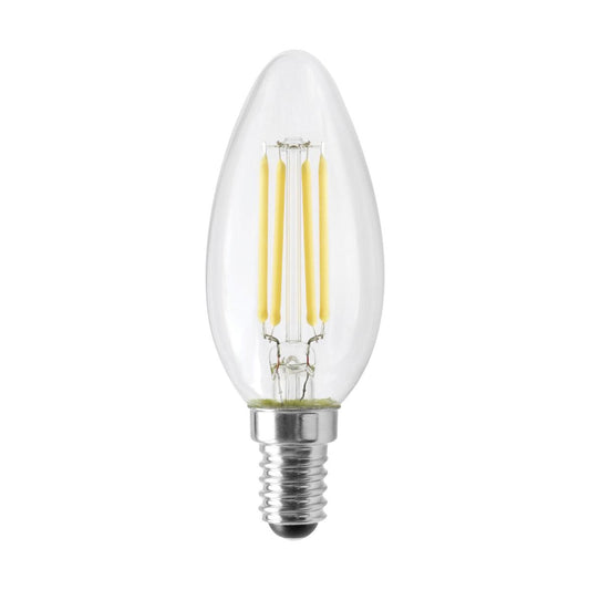 Satco S12116 4.5 Watt B11 LED Clear 350 Lumens 4000K European base 120 Volt
