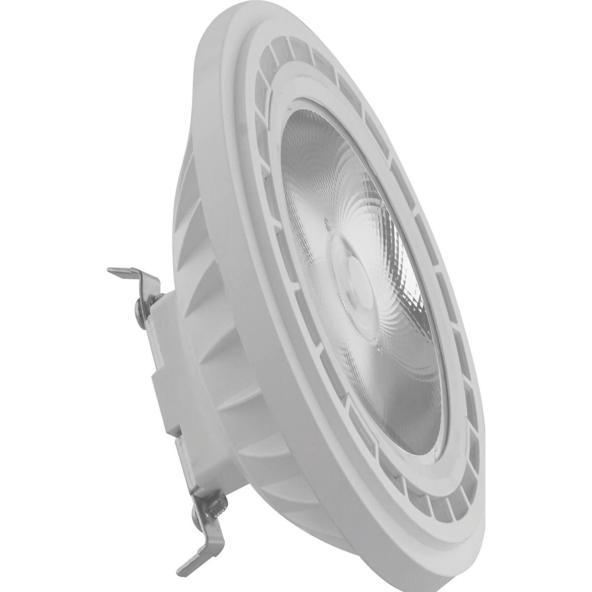 Satco S12245 7 Watt AR111 COB LED 600 Lumens G53 Base 80 CRI 3000K 12 Volt 36 Degree Floodlight Bulb