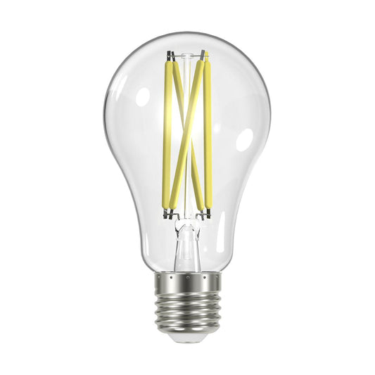 Satco S12443 12.5 Watt A19 LED; 100 Watt Replacement; Clear; Medium base; 3000K; 120 Volt; 4-Pack