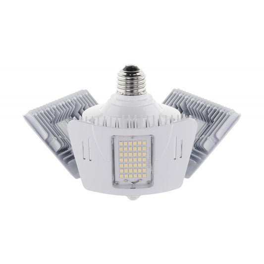 Satco S13119 60 Watt LED Motion Sensor Utility Light 4000K Medium base Adjustable Beam Angle 100-277 Volt
