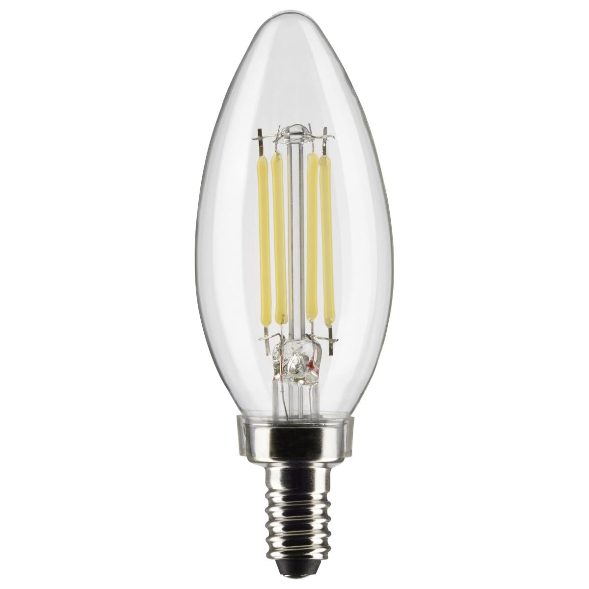 Satco S21277 5.5 Watt B11 LED; Clear; Candelabra base; 90 CRI; 5000K; 120 Volt