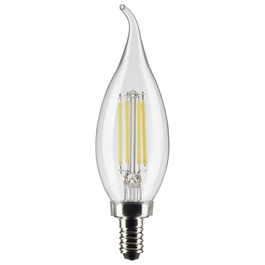 Satco S21304 5.5 Watt CA11 LED; Clear; Candelabra base; 90 CRI; 2700K; 120 Volt