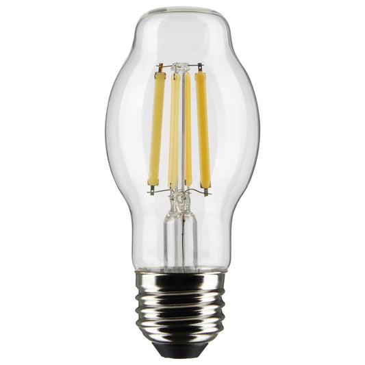 Satco S21336 8 Watt BT15 LED; Clear; Medium base; 90 CRI; 5000K; 120 Volt