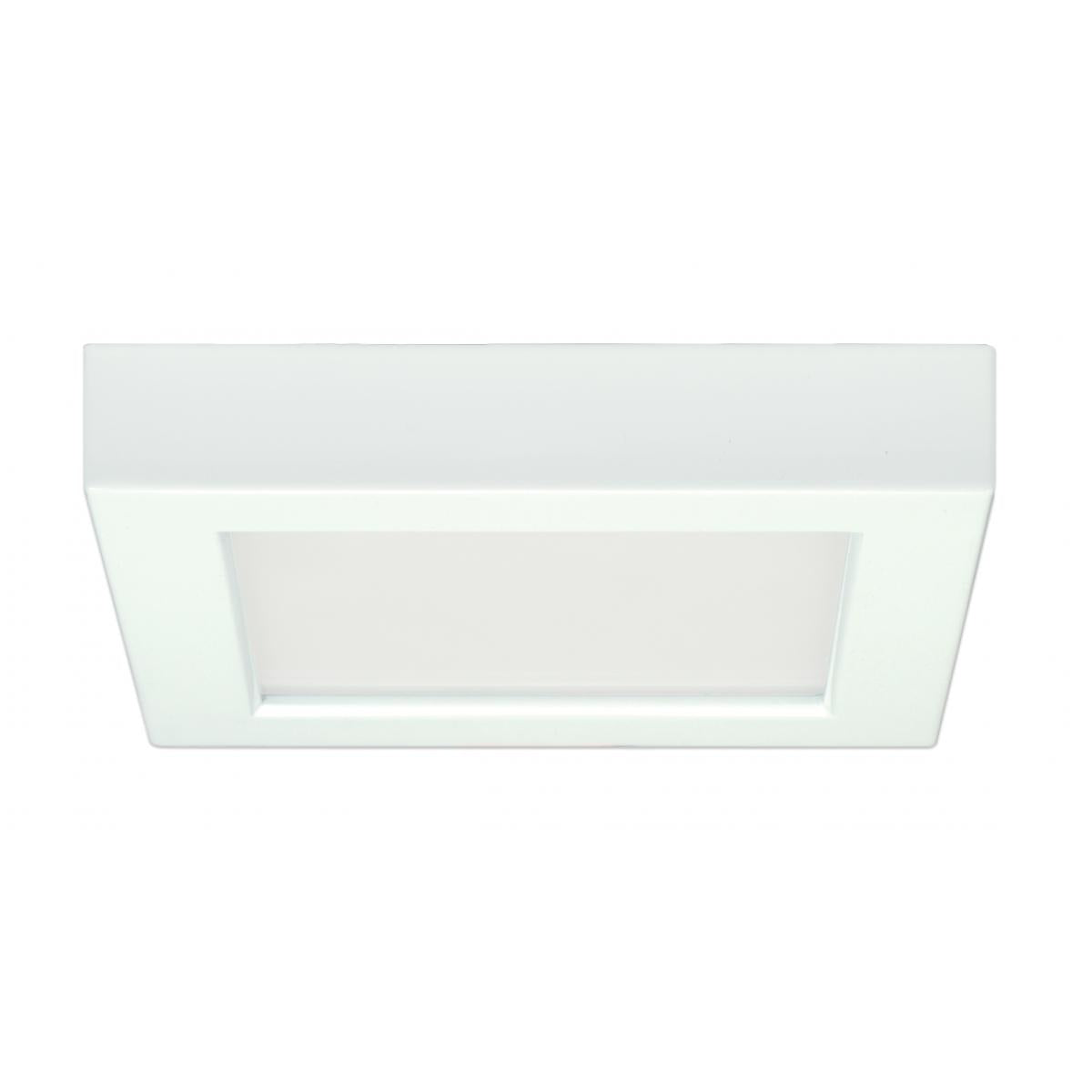 Satco S21505 10.5 watt 5.5" Flush Mount LED Fixture 4000K Square Shape White Finish 120 volts