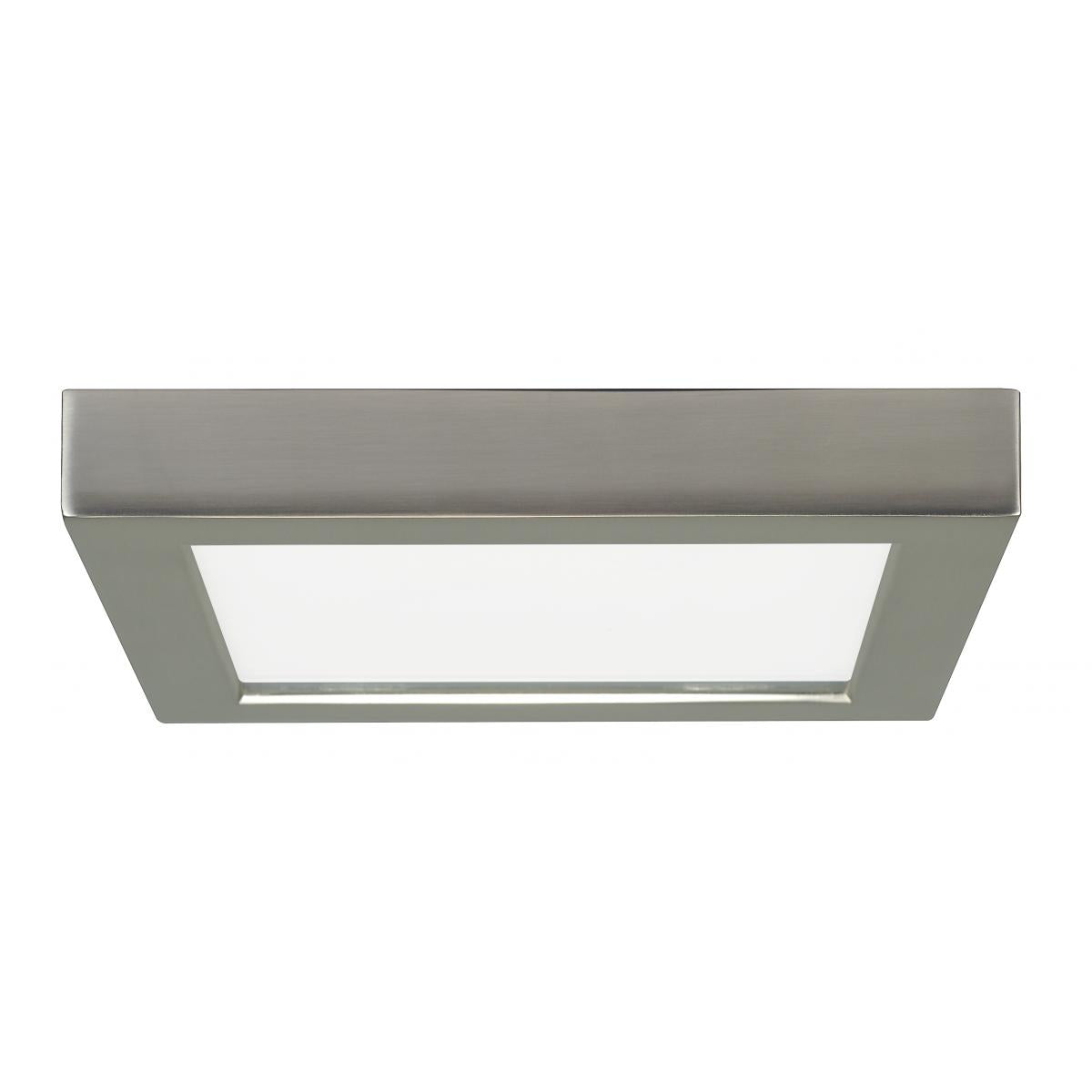 Satco S21509 13.5 watt 7" Flush Mount LED Fixture 3000K Square Shape Brushed Nickel Finish 120 volts