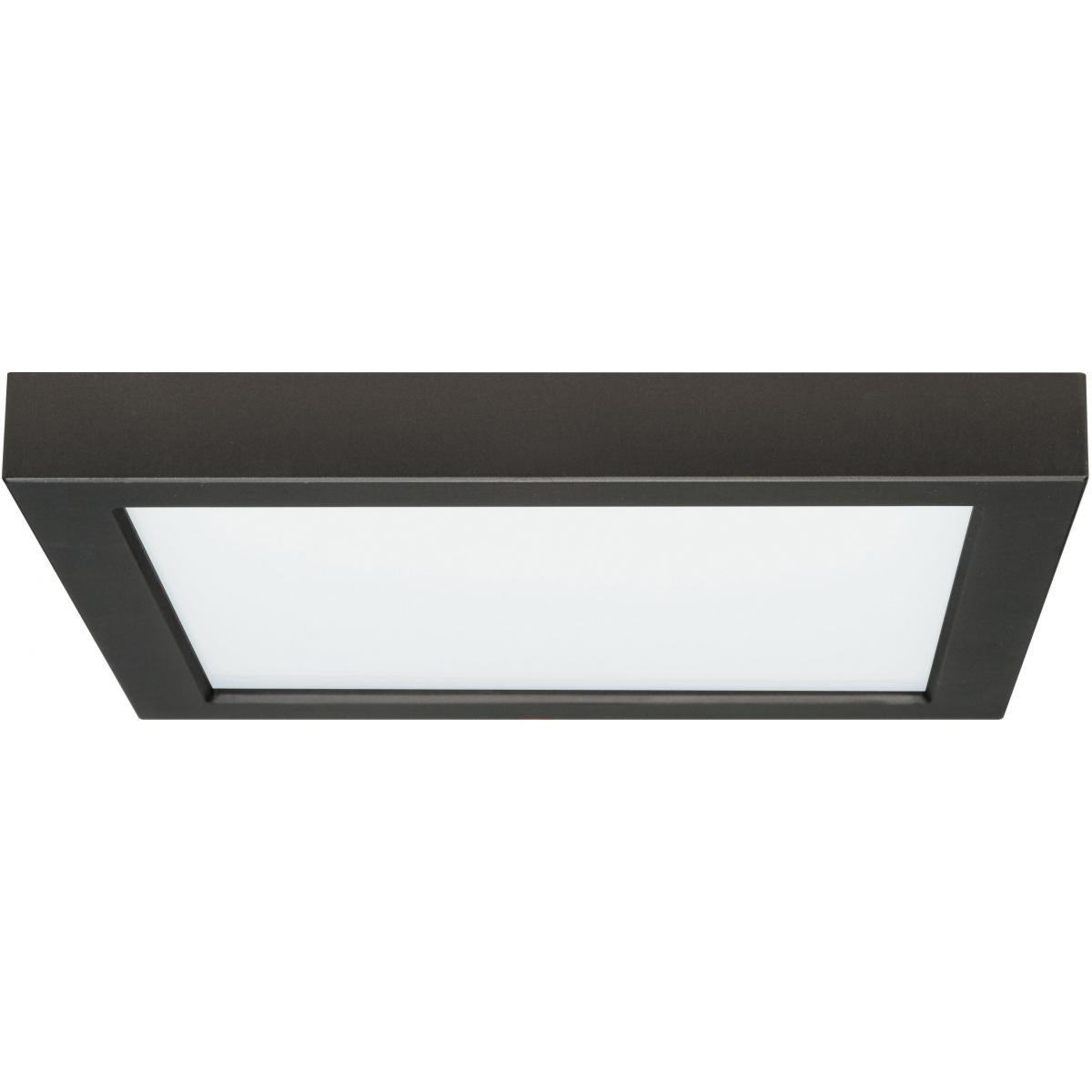 Satco S21539 18.5W 9 in. Flush Mount LED Fixture 3000K Square Shape Black Finish 120V