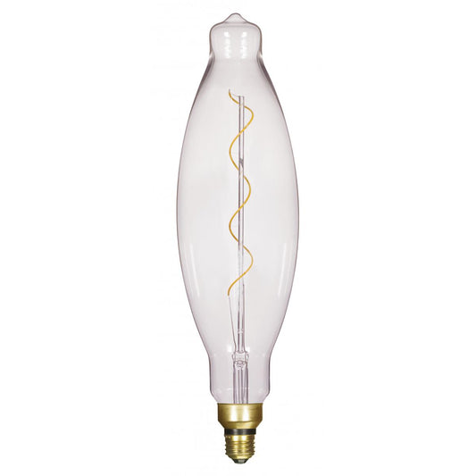 Satco S22431 4 Watt BT38 LED vintage style Clear 25000 Average rated hours Medium Base 120 Volt