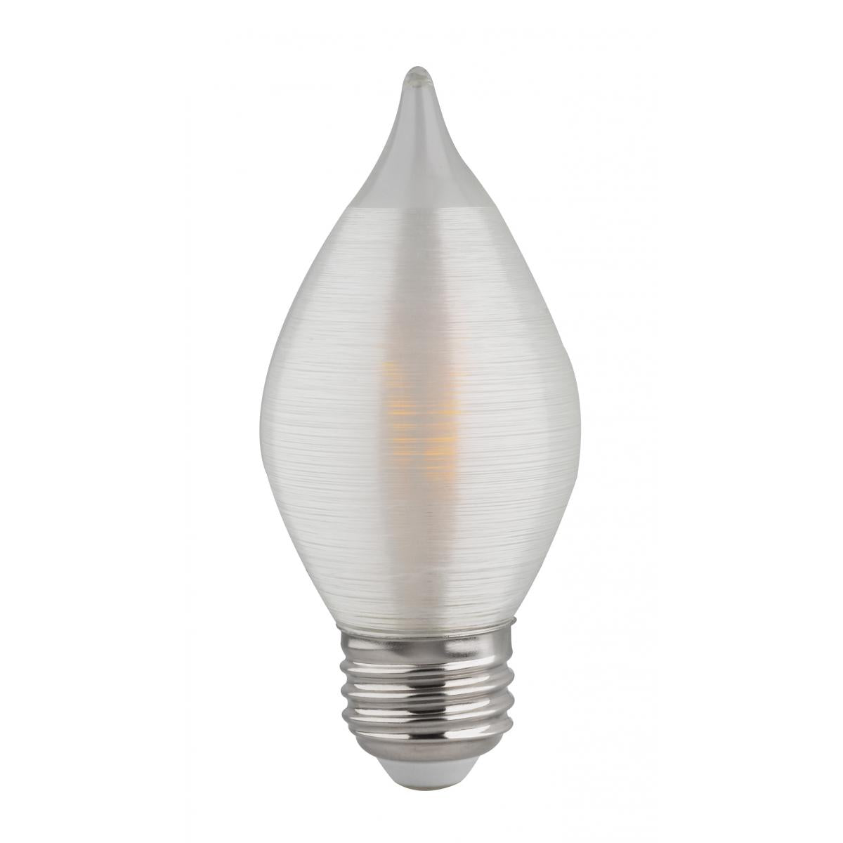 Satco S22713 4 Watt C15 LED Satin Spun Clear Medium base 2700K 300 Lumens 120 Volt Carded