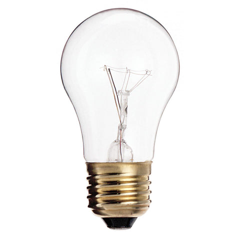 Satco S2869 40 Watt A15 Incandescent appliance lamp Clear 2500 Average rated hours 300 Lumens Medium base 120 Volt
