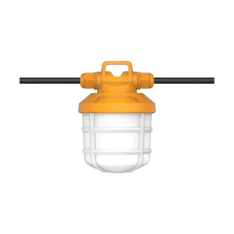 Satco S28976 50 Watt LED High-Lumen Industrial / Commercial String Light 5 Inter-Connected Lamps 5000K Integrated Cord / Plug 120 Volt