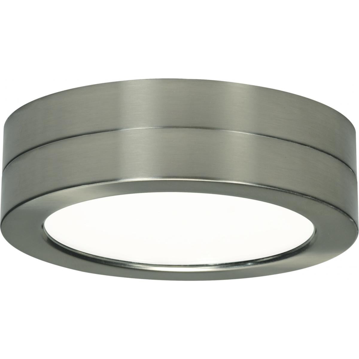 Satco S29654 Battery Backup Module Housing Only For Flush Mount LED Fixture 7" Round Brushed Nickel Finish