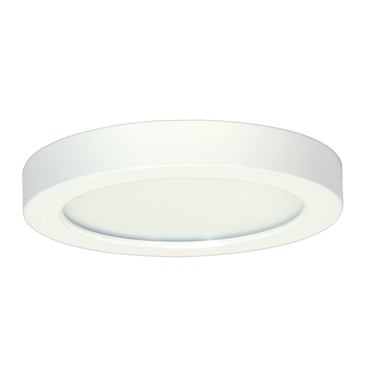 Satco S29655 13.5 watt 7" Flush Mount LED Fixture 4000K Round Shape White Finish 120 volts