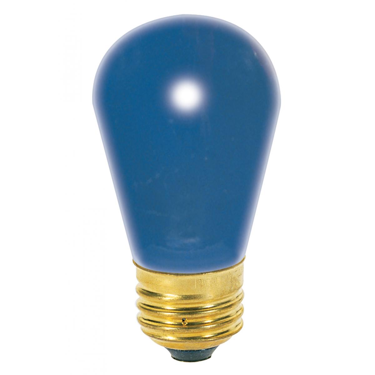 Satco S3963 11S14 BLUE 11W S14 Blue Ceramic Bulb