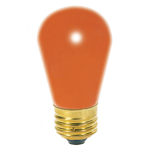 Satco S3964 11S14 Orange Incandescent Light Bulb - OUT OF STOCK UNTIL LATE NOV