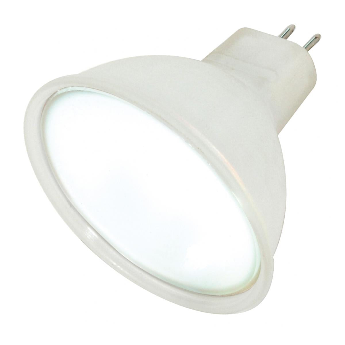 Satco S4354 20 Watt Halogen MR16 Frosted 2000 Average rated hours 255 Lumens Miniature 2 Pin Round base 12 Volt