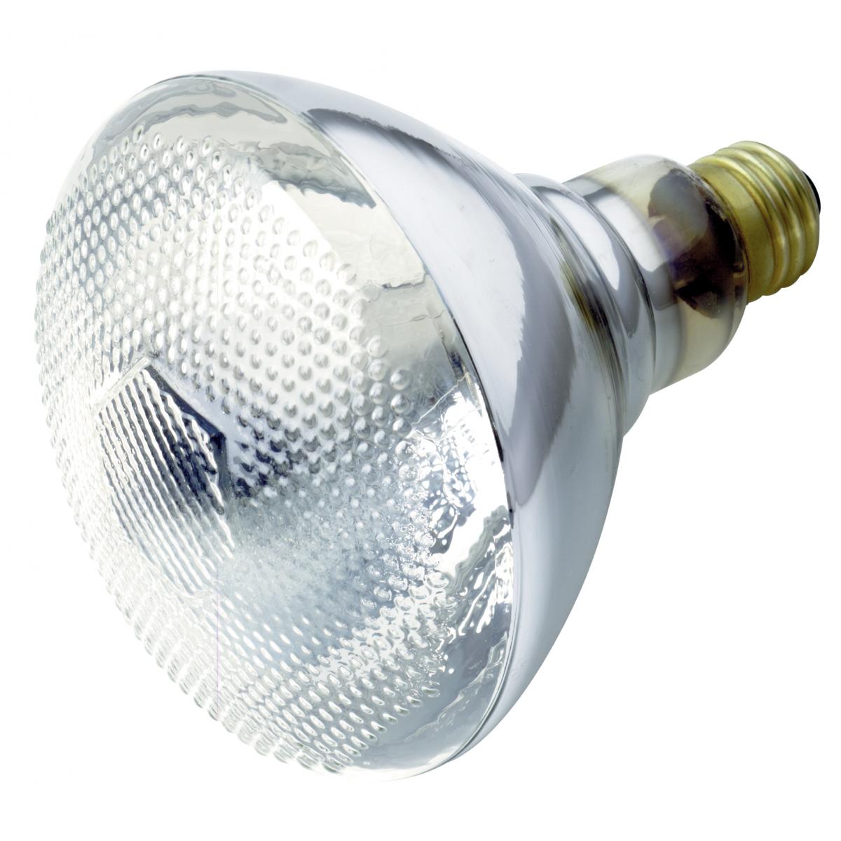 Satco S4753 100BR38/CLEAR 100 Watt BR38 Incandescent Clear Heat 5000 Average rated hours Medium base 120 Volt