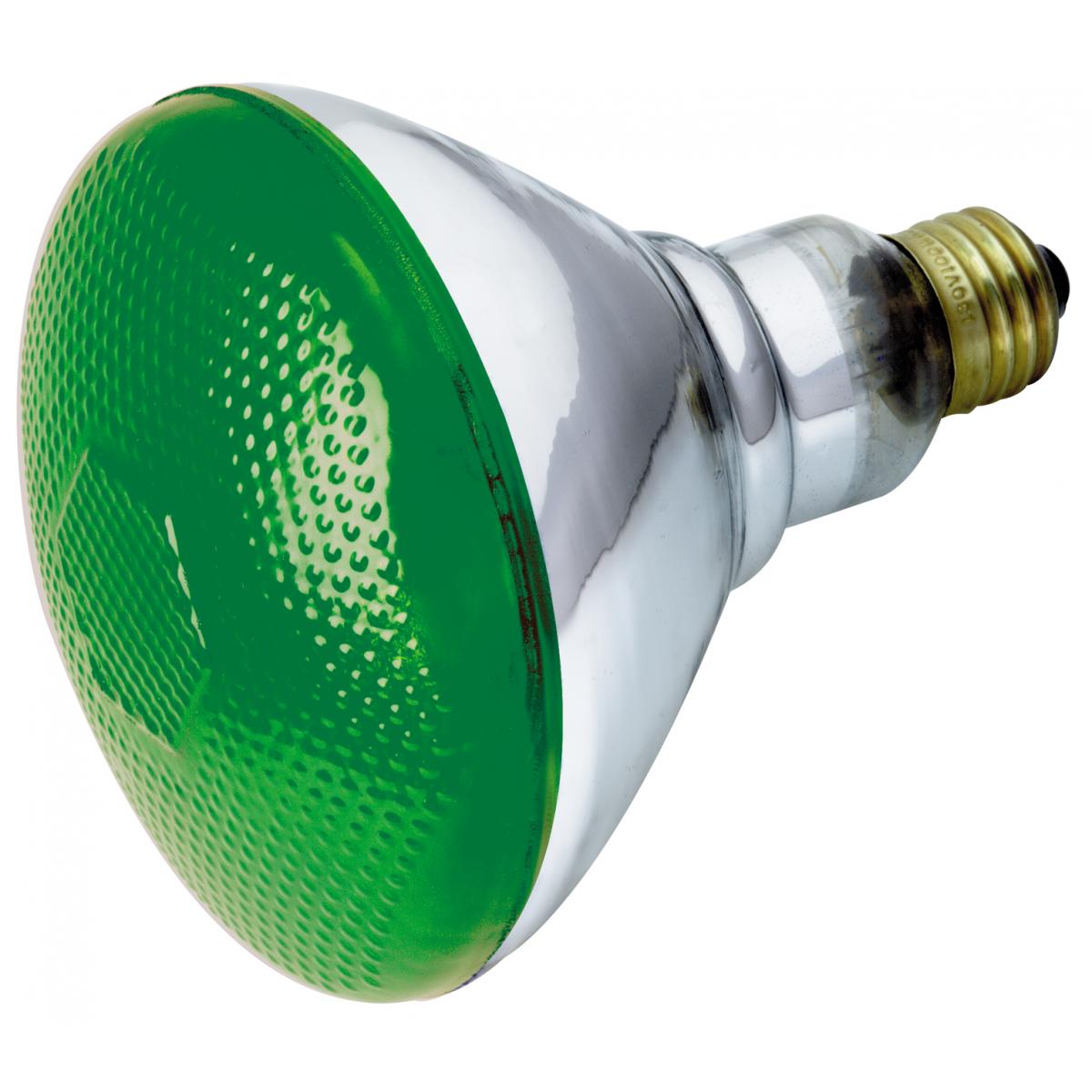 Satco S4427 100 Watt 120 Volt Green BR38 Medium (E26) Bulb