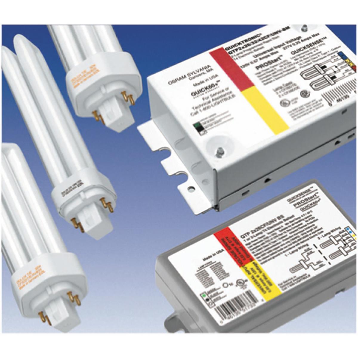 Satco S5229 QTP1/2X26CF/UNV/Dual Entry # of lamps: 1-2 CF26 Compact Fluorescent Programmed Start, < 10% THD, Universal Voltage Ballast