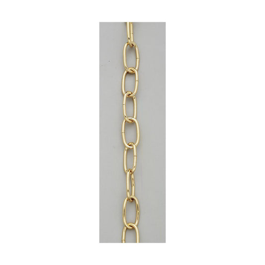 Satco S70-569 8 Gauge Chain Polished Brass Finish 1 Yard Length