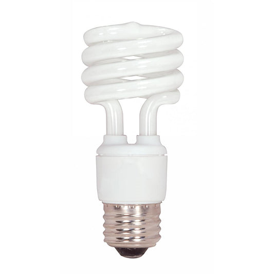 Satco S7411 13T2/E27/2700K/230V 13 Watt Mini Spiral Compact Fluorescent 2700K 82 CRI 230 Volt