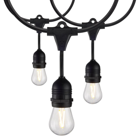Satco S8030 24FT/LED/SL/S14/822K/120V 24Ft; LED String Light; Includes 12-S14 bulbs; 2000K; 120 Volts