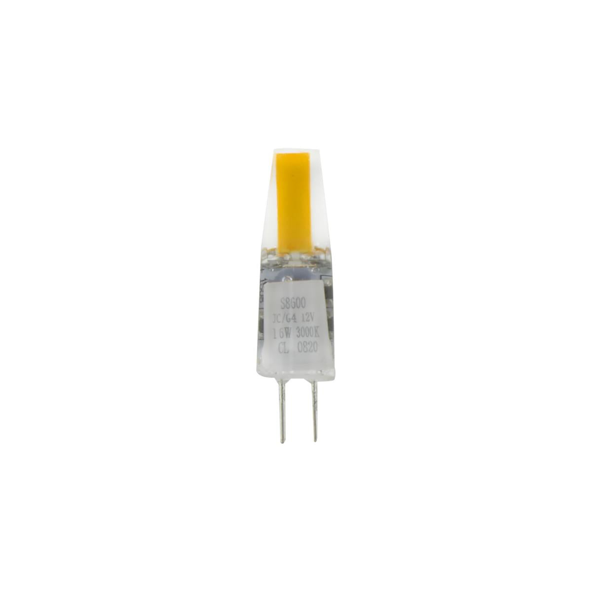 Satco S8600 LED 1.6W JC/G4 12V 3000K/CARD 1.6W JC LED 3000K G4 base Carded 12 Volt AC/DC Carded