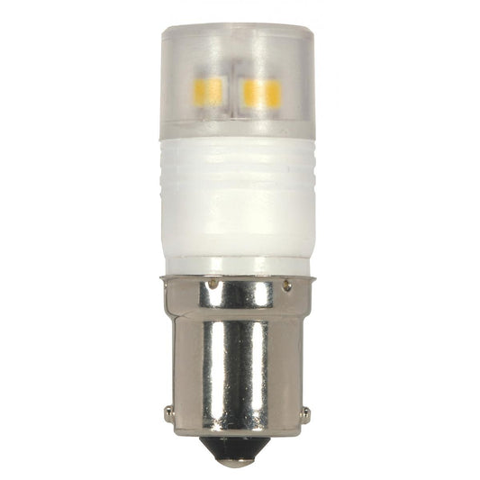 Satco S9223 LED 2.3W BA15S 5000K 2.3 Watt T3 Repl. LED 5000K Bayonet Single Contact Base 360 deg. Beam Angle 12 Volt