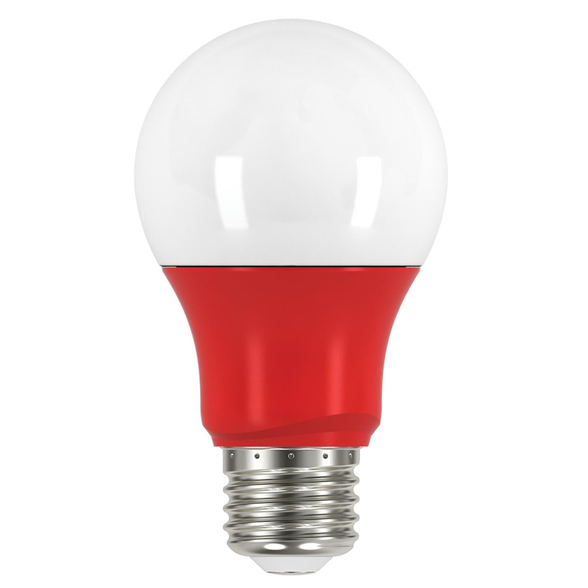 Replacement for Satco S9642 2A19/LED/RED/120V 2 Watt A19 LED Red when lit Medium base 120 Volt
