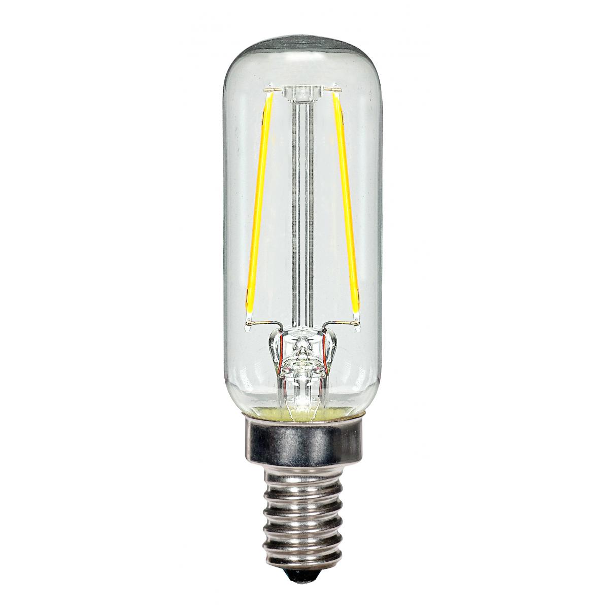 Replacement for Satco S9872 2.5T6/LED/CL/27K/E12/120V 2.5 Watt T6 LED Clear E12 Candelabra base 2700K 120 Volt - NOW S21340