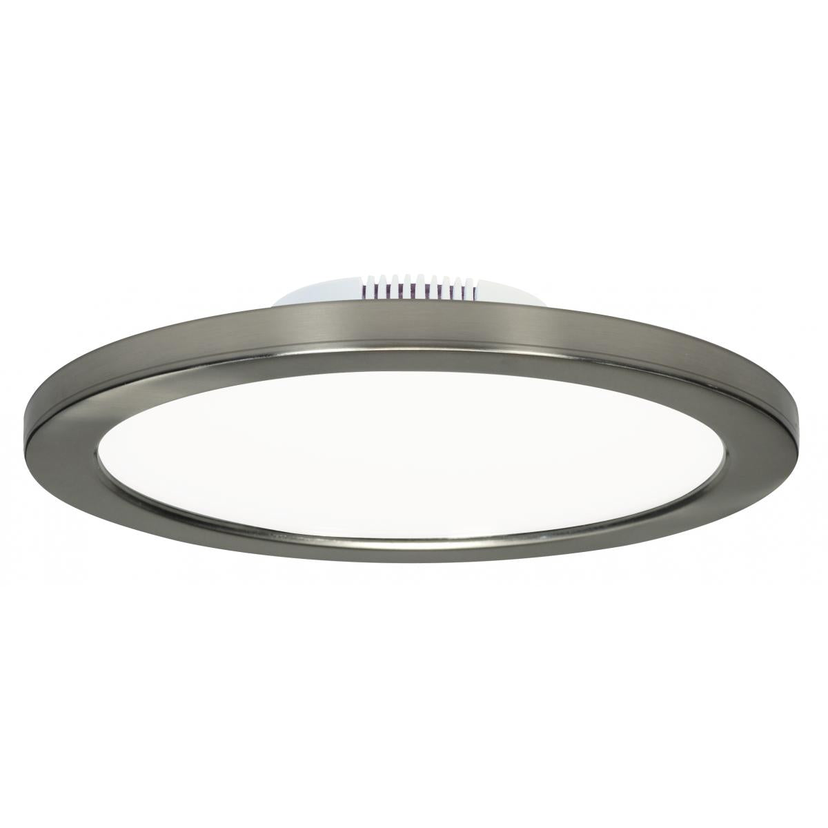 Satco S9883 12W/LED/7"FLUSH/3K/BN/SL 12 watt 7" Flush Mount LED Fixture 3000K Brushed Nickel finish 120/277 volts