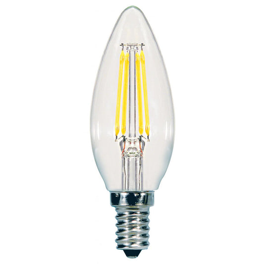 Replacement for Satco S9961 5.5W CTC/LED/30K/CL/120V 5.5 Watt B11 LED Clear E12 Candelabra base 3000K 120 Volt - NOW S21274