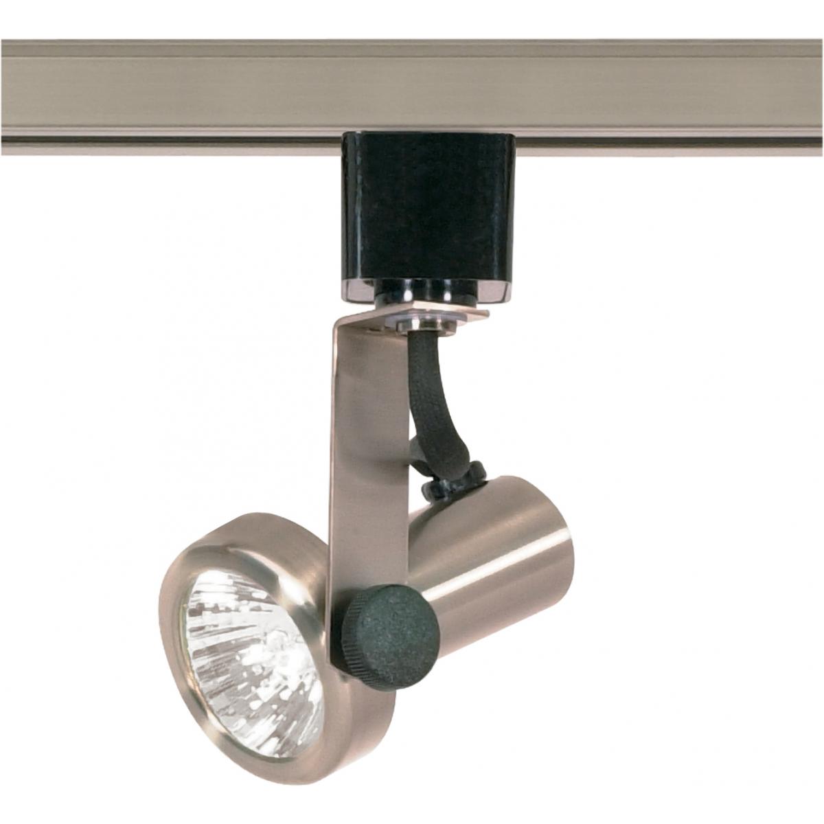 Satco TH323 1 Light - MR16 - 120V Track Head - Gimbal Ring - Brushed Nickel Finish