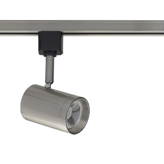 Satco TH475 1 Light - LED - 12W Track Head - Small Cylinder - Brushed Nickel - 24 Deg. Beam
