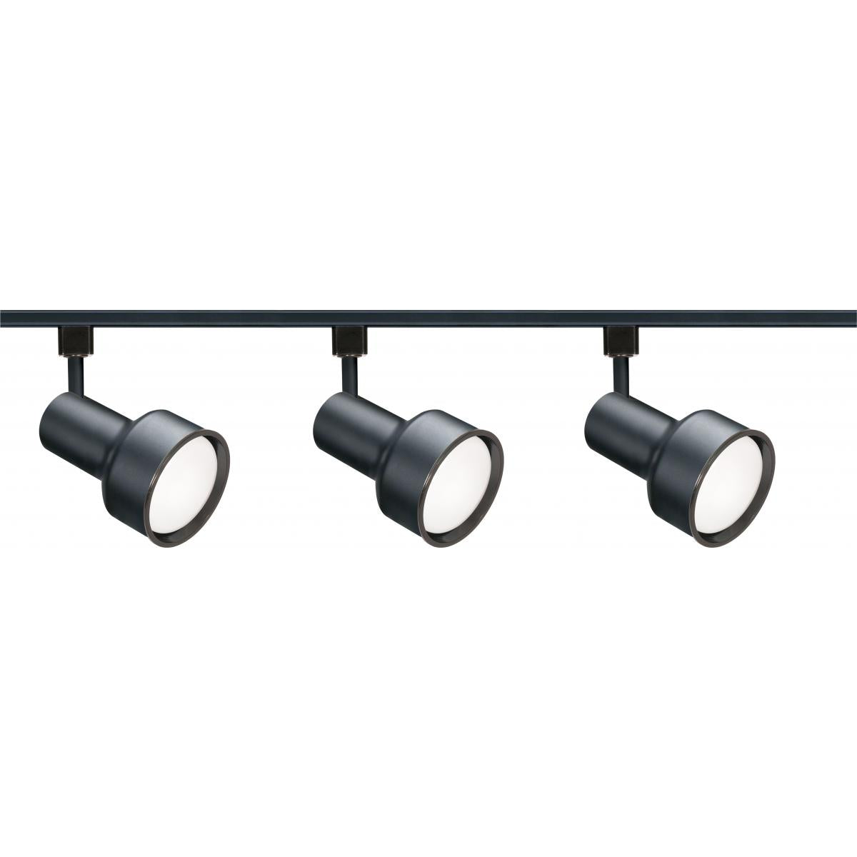 Satco TK321 3 Light - R30 - Step Cylinder Track Kit - 4 foot Track - Black