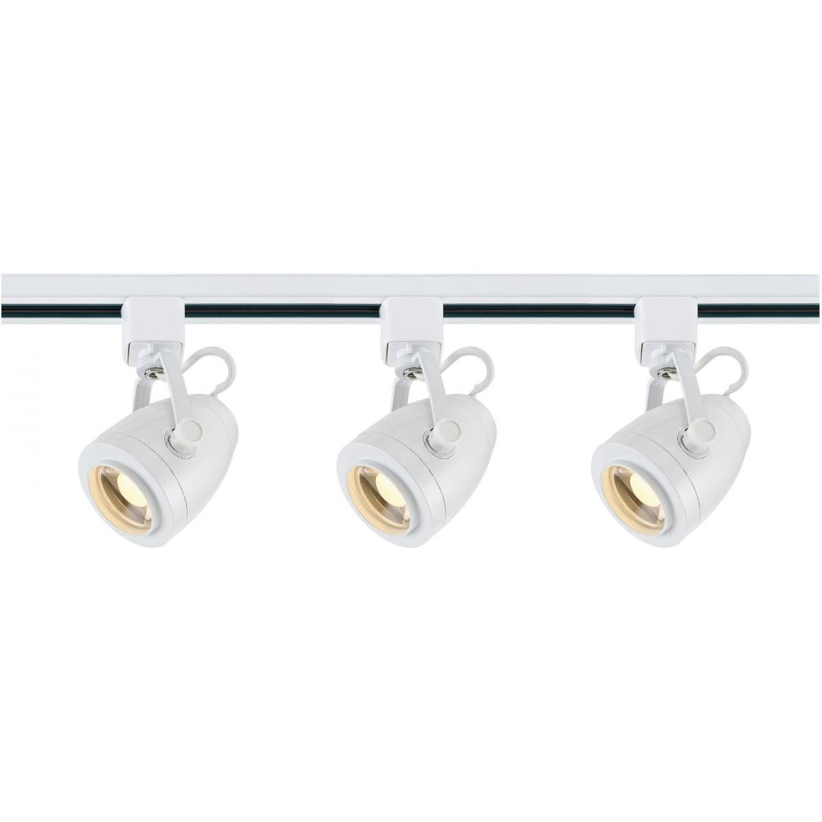 Satco TK413 Track Lighting Kit - 12 Watt LED - 3000K - 4 foot Track - 36 degree - Pinch back shape - White finish