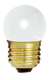 Satco S3795 Satco 7-1/2S11/W 7.5 Watt 120 Volt S11 Medium Base Glossy White Incandescent Carded Light Bulb