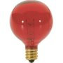 Satco S3833 Satco 10G12.5/R 10 Watt 120 Volt G12.5 Candelabra Base Red Globe Light Bulb