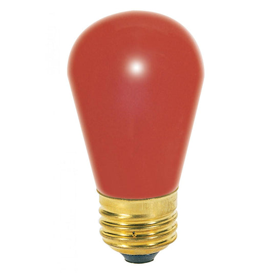 Satco S3961 11W S14 Ceramic Red