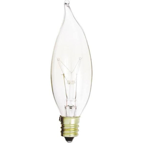 Replacement for Satco S3775 40W TT CAND CLR 40 watt CA9 1/2 Incandescent Clear Candelabra base - NOW LED